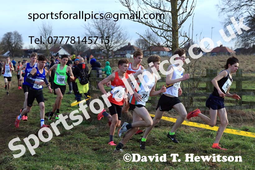 Mens Under-17s 2024 Northern Cross Country Champs., Sedgefield. Photo: David T. Hewitson/Sports for All Pics